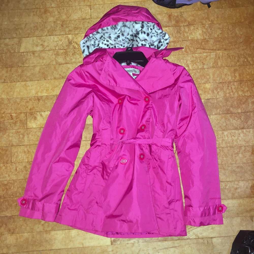 Big Girls Trench Coat with Removable Hood